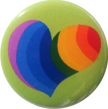 heart badge rainbow